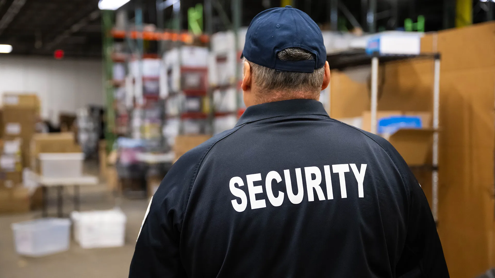 Security guard protecting Houston construction site